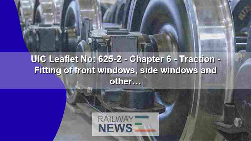UIC Leaflet No: 625-2, Chapter 6: Window Fitting Guidelines