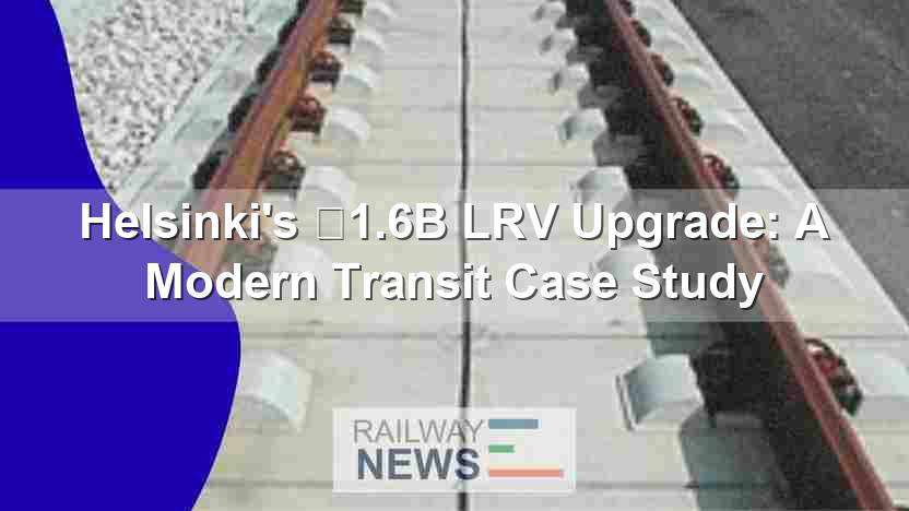 Helsinki’s €1.6B LRV Upgrade: A Modern Transit Case Study