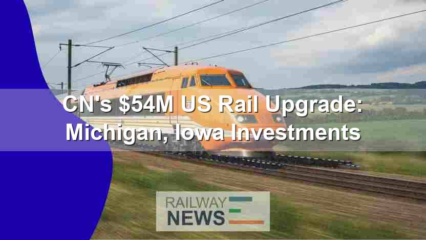 CN’s $54M US Rail Upgrade: Michigan, Iowa Investments