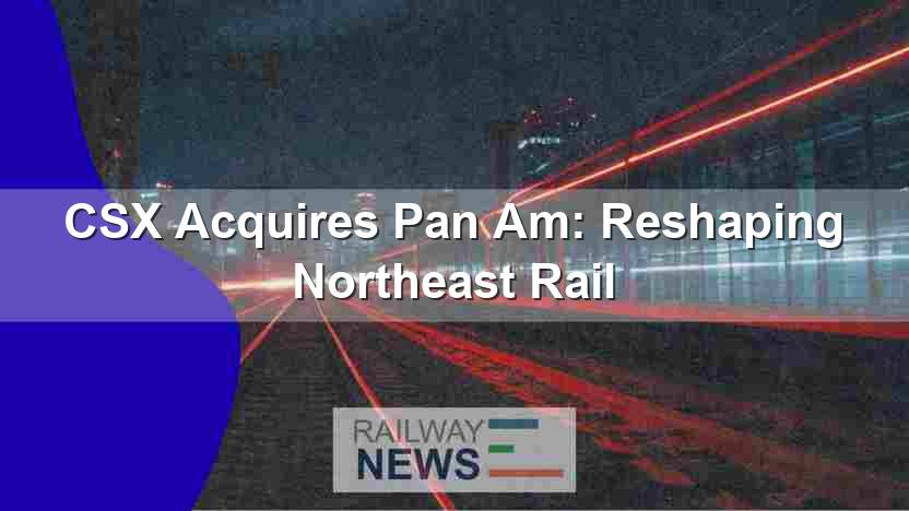 CSX Acquires Pan Am: Reshaping Northeast Rail