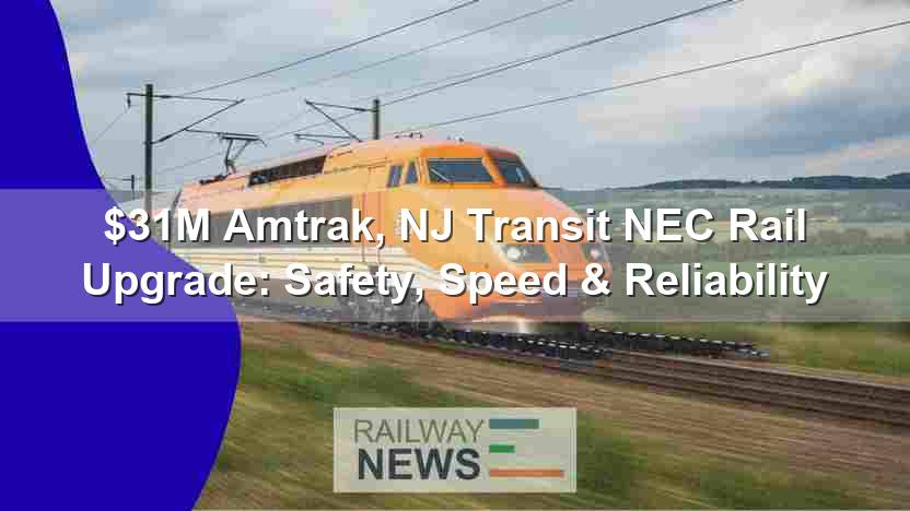 $31M Amtrak, NJ Transit NEC Rail Upgrade: Safety, Speed & Reliability