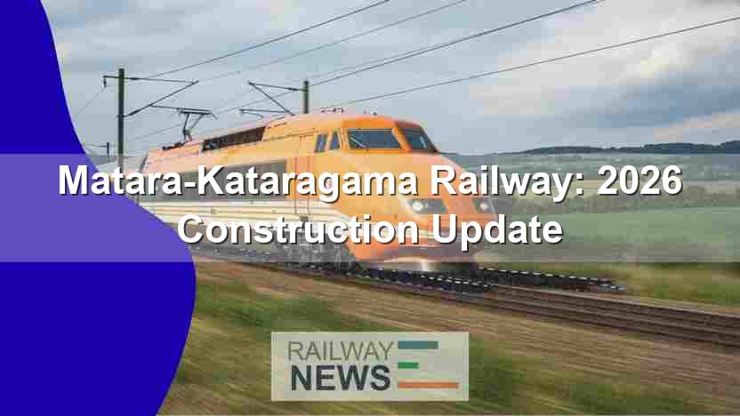Matara-Kataragama Railway: 2026 Construction Update