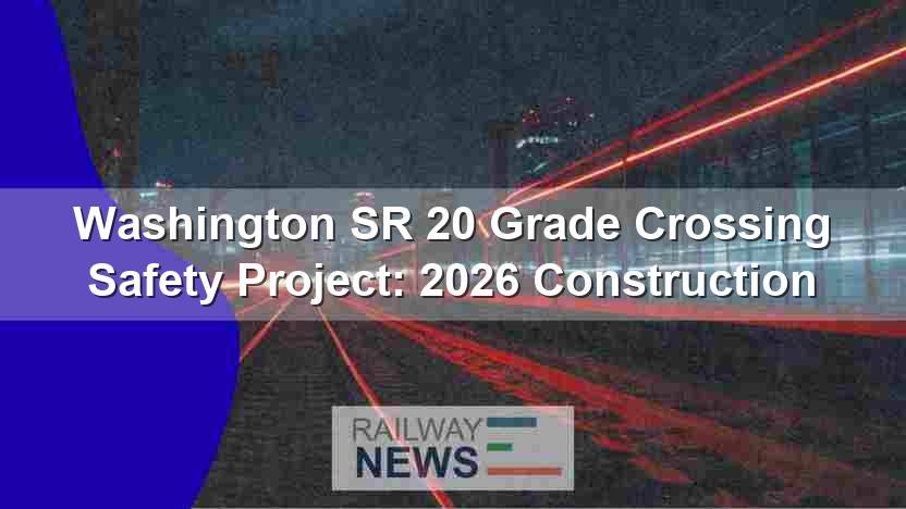 Washington SR 20 Grade Crossing Safety Project: 2026 Construction
