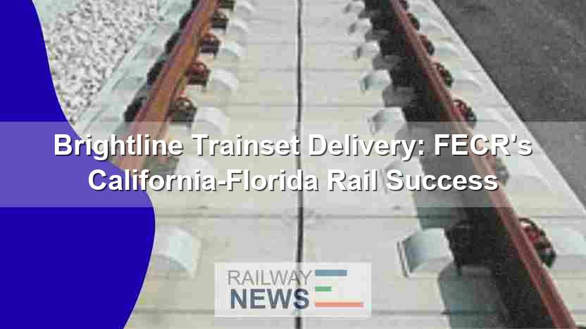 Brightline Trainset Delivery: FECR’s California-Florida Rail Success