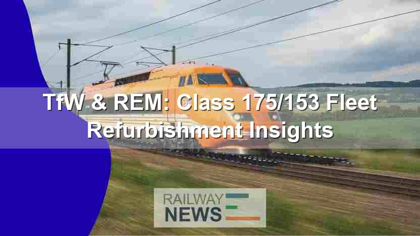 TfW & REM: Class 175/153 Fleet Refurbishment Insights
