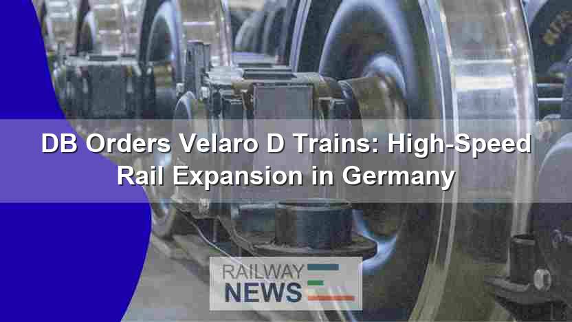 DB Orders Velaro D Trains: High-Speed Rail Expansion in Germany