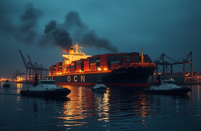 US Coast Guard Investigates Container Ship Fire in Port of Los Angeles