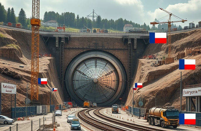 Poland High-Speed Rail: Lodz Tunnel & Slab Track Austria