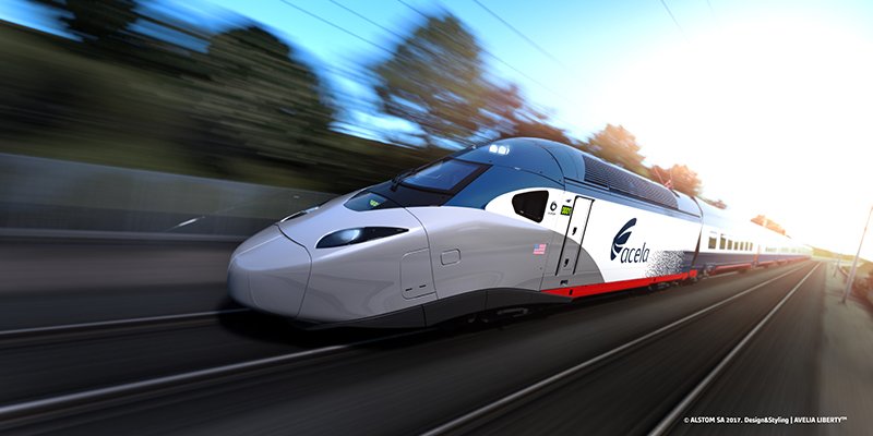 Reveal of the livery of Alstom’s Avelia Liberty high speed trainsets for Northeast Corridor