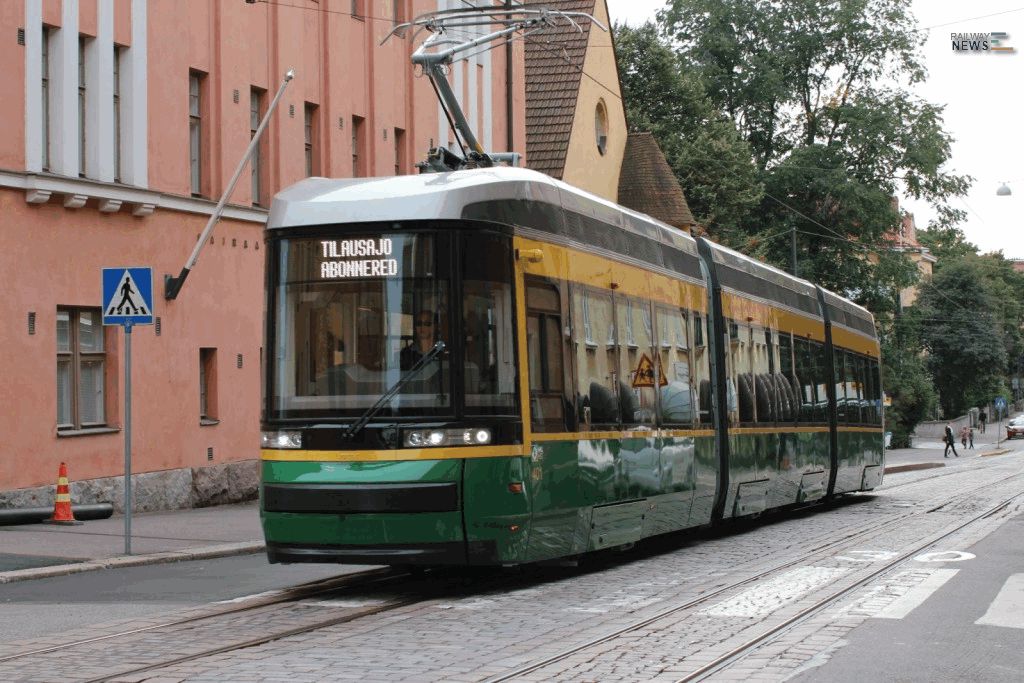 The First Serial Skoda Tramcar Rolled Out at Otanmaki Plant