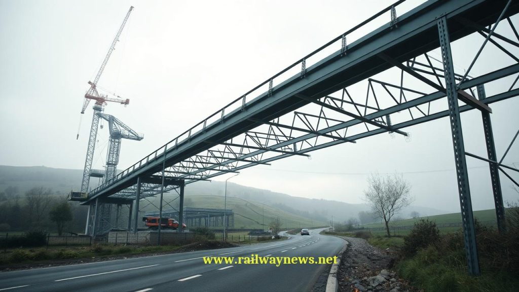 HS2 Installs Offchurch Greenway Cycle Bridge Warwickshire
